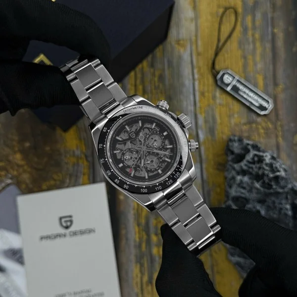Чоловічий годинник Pagani Design PD-1777 Silver-Black фото 5